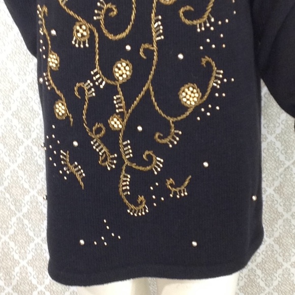Vintage Sarah Morgan Sweater with Beaded Details - Picture 3 of 8